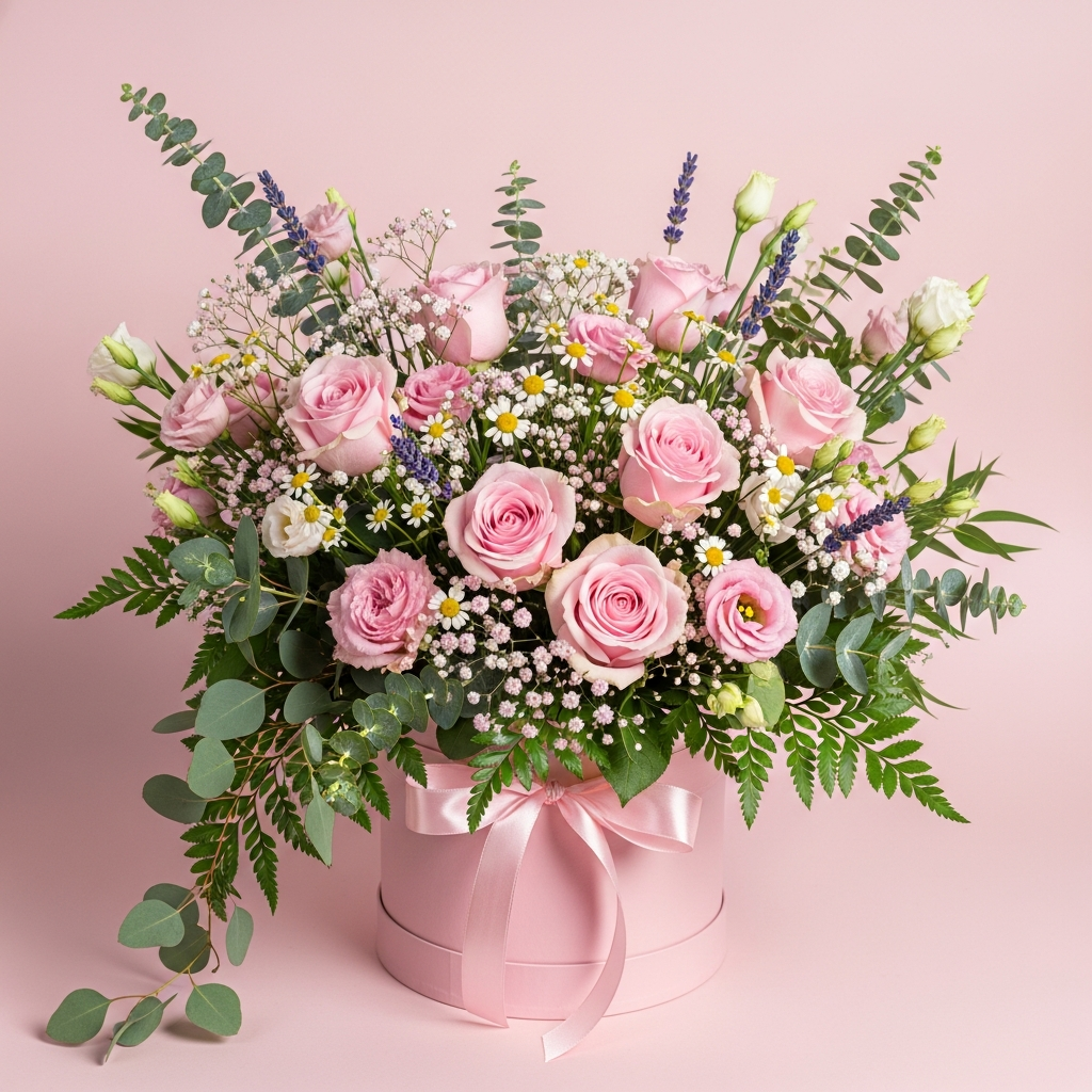 Букеты и шляпные коробки