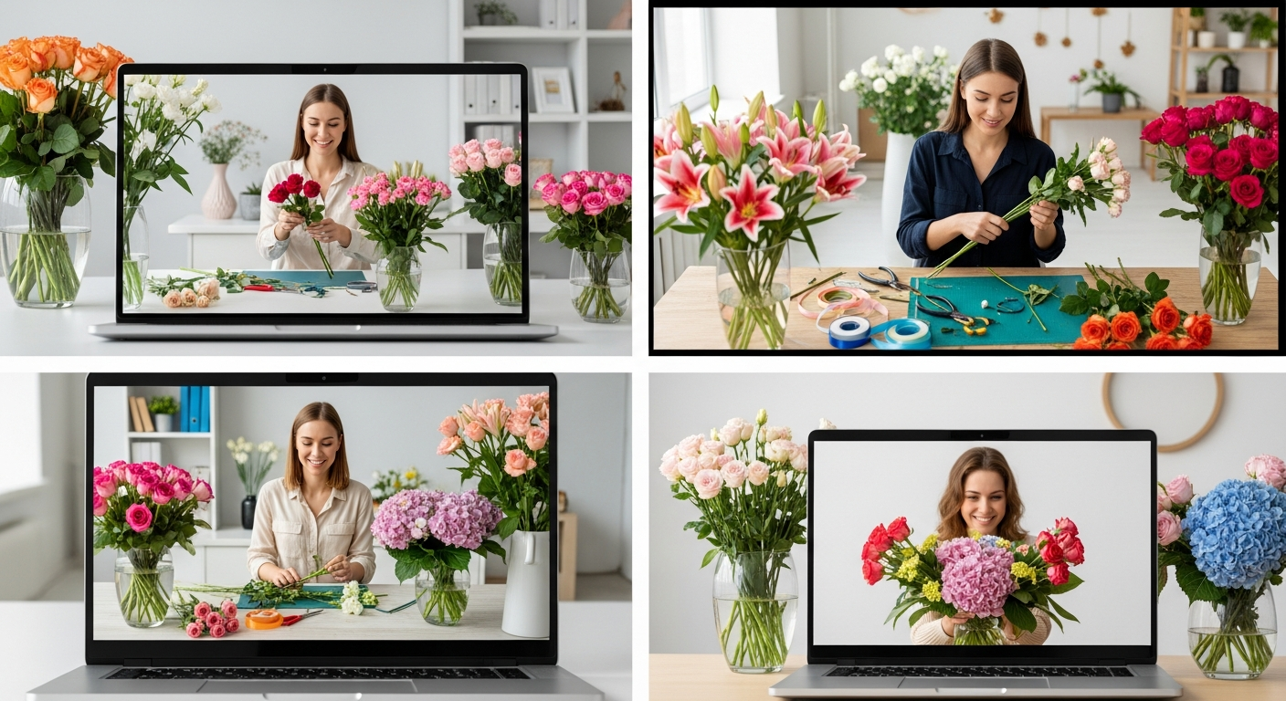 Групповой онлайн-урок флористики