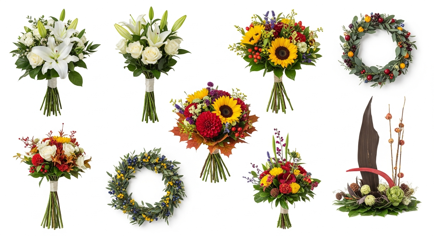 Флористические работы учеников курса Bloomera — букеты и аранжировки